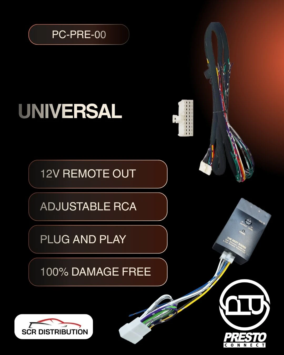 Presto Connect Plug And Play Preout Cables for OEM Stereo Presto Connect Plug And Play Preout Cables for OEM Stereo