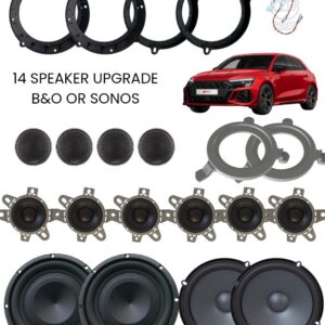14 speaker audi a3/rs3 with b&o/sonos audiofrog 8"